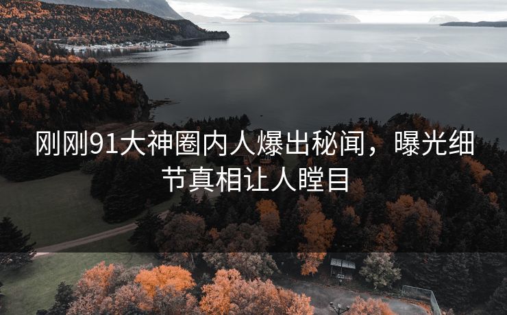 刚刚91大神圈内人爆出秘闻，曝光细节真相让人瞠目