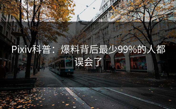 Pixiv科普：爆料背后最少99%的人都误会了